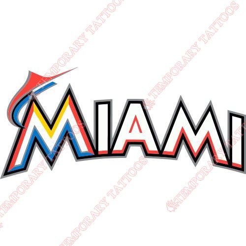 Miami Marlins Customize Temporary Tattoos Stickers NO.1685